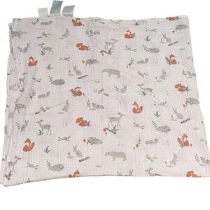 Aden And + Anais Muslin Cotton Baby Blanket Animals Fox Deer Squirrel Woodland